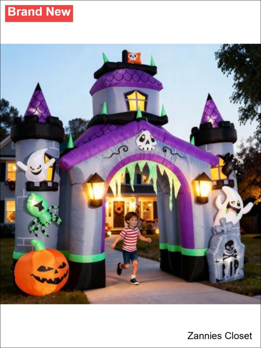 👻 Giant 12.5 FT Haunted House Castle Archway Halloween Inflatable